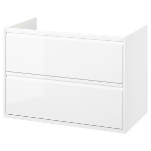 IKEA ÄNGSJÖN Bathroom vanity with drawers, 36x21x25 1/8 in High Gloss White, Ikea Ireland | 3847DPEZH