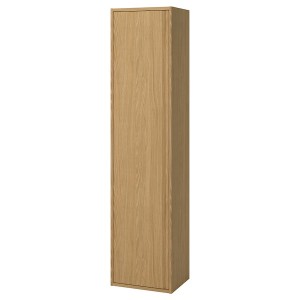 IKEA ÄNGSJÖN high cabinet with doors, 18x15x77 in Oak Effect, Ikea Ireland | 2168EAGMK
