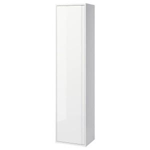 IKEA ÄNGSJÖN high cabinet with doors, 18x15x77 in High Gloss White, Ikea Ireland | 8941DJLOW