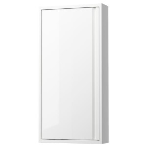 IKEA ÄNGSJÖN wall cabinet with door, 18x6x37 in High Gloss White, Ikea Ireland | 8012FUSAE