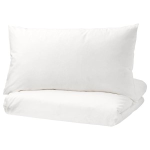 IKEA ÄNGSLILJA duvet cover and pillowcase(s), Full/Queen (Double/Queen) White, Ikea Ireland | 4502ZXRJH