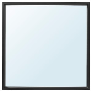 IKEA NISSEDAL mirror, 25 5/8x25 5/8 in Black, Ikea Ireland | 0945QUYZP