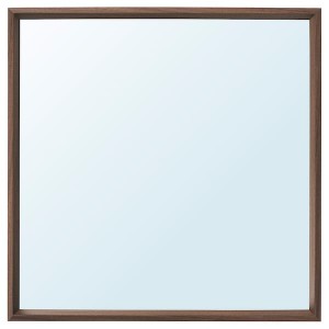 IKEA NISSEDAL mirror, 25 5/8x25 5/8 in Walnut Effect, Ikea Ireland | 3801ONBWS