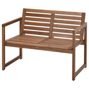 IKEA NÄMMARÖ bench with backrest, outdoor Light Brown Stained, Ikea Ireland | 5634NGBRD