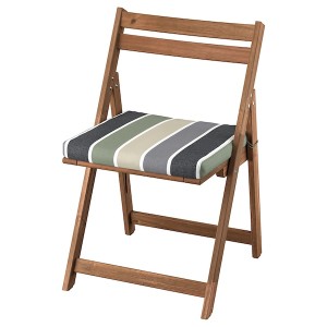 IKEA NÄMMARÖ chair, outdoor, foldable Light Brown Stained / Frösön / Duvholmen Stripe Pattern, Ikea Ireland | 6029KNMED