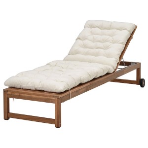 IKEA NÄMMARÖ chaise Outdoor Light Brown Stained / Kuddarna Beige, Ikea Ireland | 8472PGCZU