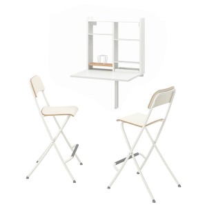 IKEA NORBERG / FRANKLIN table and 2 chairs White / White, Ikea Ireland | 0174ORCMI