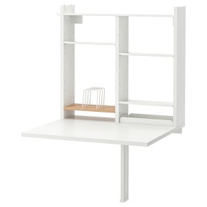 IKEA NORBERG wall-mount drop-leaf tbl w storage, white, 25 1/4x23 5/8 in, Ikea Ireland | 7405KFHIM