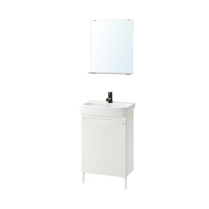 IKEA NYSJÖN / BJÖRKÅN bathroom furniture, white/Saljen faucet, 21 1/4x15 3/4x38 5/8 in White / Saljen Faucet, Ikea Ireland | 8270UZBRI