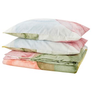 IKEA OLYMPTISTEL duvet cover and pillowcase(s), Full/Queen (Double/Queen) Multicolor, Ikea Ireland | 8264SRUTA