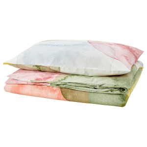 IKEA OLYMPTISTEL duvet cover and pillowcase(s), Twin Multicolor, Ikea Ireland | 4217MOPFA
