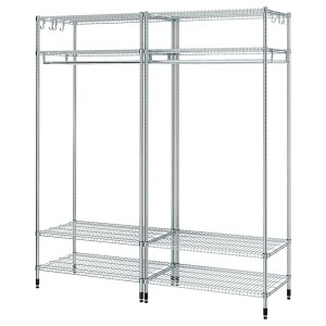 IKEA OMAR shelving unit with clothes rail, galvanized, 73 1/4x19 5/8x79 1/8 in, Ikea Ireland | 1682HSWEB