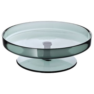 IKEA OMBONAD serving plate, 11 in Glass Gray, Ikea Ireland | 1765FYJIE