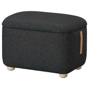 IKEA OSKARSHAMN ottoman with storage Gunnared Black / Gray, Ikea Ireland | 9862IUQOE
