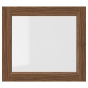 IKEA OXBERG Glass door, 15 3/4x13 3/4 in Brown Walnut Effect, Ikea Ireland | 8495LCXID