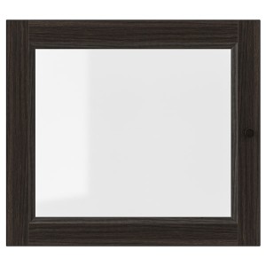 IKEA OXBERG Glass door, 15 3/4x13 3/4 in Dark Brown Oak Effect, Ikea Ireland | 0523MIPVW