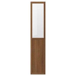 IKEA OXBERG Panel/glass door, 15 3/4x75 5/8 in Brown Walnut Effect, Ikea Ireland | 3402AWDTX