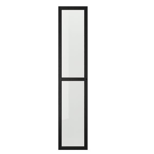 IKEA OXBERG glass door, 15 3/4x75 5/8 in Black Oak Effect, Ikea Ireland | 4267SMCKO