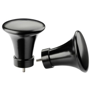 IKEA PADDFOT finials, 1 pair Metal / Black, Ikea Ireland | 6319JDBQS