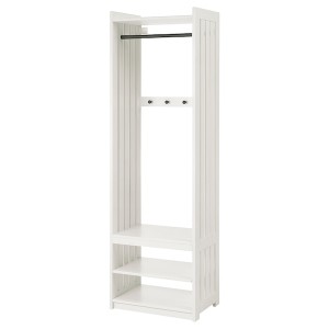 IKEA PANGET coat rack with shoe storage unit, 23 3/8x16x75 in White, Ikea Ireland | 1932SAUCF