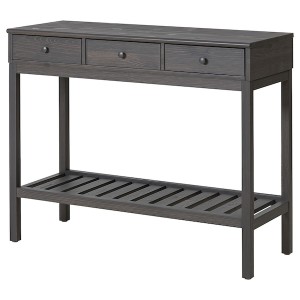 IKEA PANGET console table, 41 3/4x16 1/2 in Dark Gray / Stained, Ikea Ireland | 1497HBNOY
