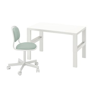 IKEA PÅHL/ÖRFJÄLL desk and chair, white/light green, Ikea Ireland | 8175MRWBH