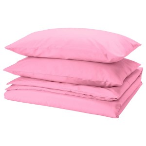IKEA PILTANDVINGE duvet cover and pillowcase(s), King Light Pink, Ikea Ireland | 6357YINQL