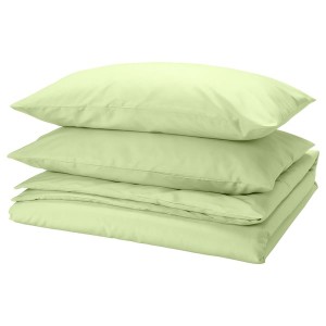 IKEA PILTANDVINGE duvet cover and pillowcase(s), Full/Queen (Double/Queen) Light Green, Ikea Ireland | 1390GCWLR