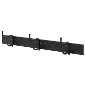 IKEA PINNIG Rack with 3 hooks, black, Ikea Ireland | 0194WMUGB
