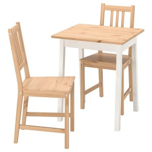 IKEA PINNTORP / PINNTORP table and 2 chairs, 25 5/8 in Light Brown Stained White Stained / Light Brown Stained, Ikea Ireland | 8027OTQID