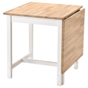 IKEA PINNTORP gateleg table, light brown stained/white stained, 26 3/8/48 7/8x29 1/2 in, Ikea Ireland | 5923BVJLT