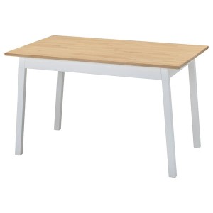 IKEA PINNTORP table, 49 1/4x29 1/2 in Light Brown Stained / White Stained, Ikea Ireland | 4015TSWOG