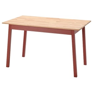 IKEA PINNTORP table, 49 1/4x29 1/2 in Light Brown Stained / Red Stained, Ikea Ireland | 0934MARHL