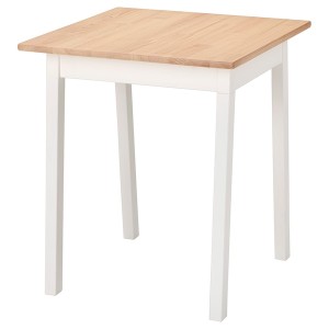 IKEA PINNTORP table, light brown stained/white stained, 25 5/8x25 5/8 in, Ikea Ireland | 3681QJEFX