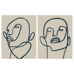 IKEA PJÄTTERYD picture, 15 ¾x19 ¾ in, 2 pack Linear Portraits, Ikea Ireland | 7398GNOUV