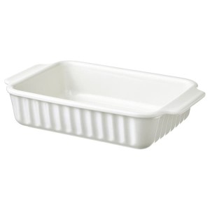 IKEA POETISK baking dish, off-white, 12x8 in, Ikea Ireland | 1573JEGVC