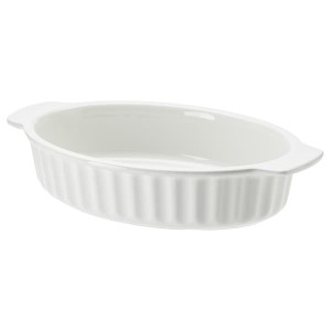IKEA POETISK baking dish, oval/off-white, 13x8 in, Ikea Ireland | 5283OZWSQ