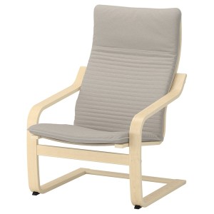 IKEA POÄNG armchair Birch Veneer / Knisa Light Beige, Ikea Ireland | 3582FDXNK