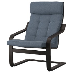 IKEA POÄNG armchair Black / Brown / Gunnared Blue, Ikea Ireland | 6918PREKS
