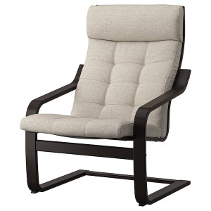 IKEA POÄNG armchair Black / Brown / Gunnared Beige, Ikea Ireland | 6513KEWJR