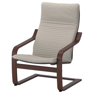 IKEA POÄNG armchair Brown / Knisa Light Beige, Ikea Ireland | 9375RFBKI