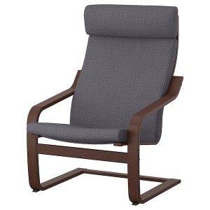 IKEA POÄNG armchair Brown / Skiftebo Dark Gray, Ikea Ireland | 6321WOFGT