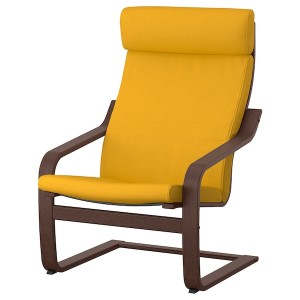 IKEA POÄNG armchair Brown / Skiftebo Yellow, Ikea Ireland | 0748OFMDL