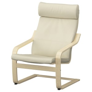 IKEA POÄNG armchair, birch veneer/Glose off-white Birch Veneer / Glose Off White, Ikea Ireland | 0645RXMDY