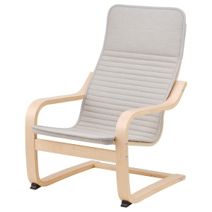 IKEA POÄNG kid's armchair Birch Veneer / Knisa Light Beige, Ikea Ireland | 8956VBLKJ