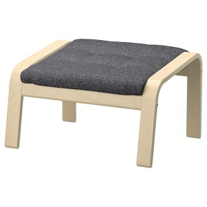 IKEA POÄNG ottoman Birch Veneer / Gunnared Dark Gray, Ikea Ireland | 0468GWVTI