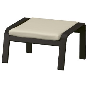 IKEA POÄNG ottoman Black / Brown / Glose Off White, Ikea Ireland | 9247MDPKY