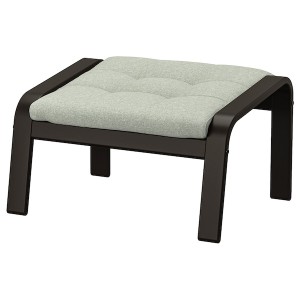 IKEA POÄNG ottoman Black / Brown / Gunnared Light Green, Ikea Ireland | 2984GMYVF
