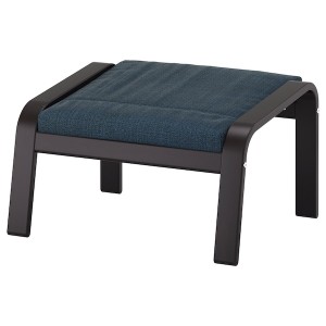 IKEA POÄNG ottoman Black / Brown / Hillared Dark Blue, Ikea Ireland | 6849GRZIX