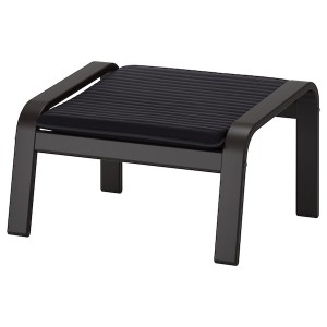 IKEA POÄNG ottoman Black / Brown / Knisa Black, Ikea Ireland | 9483FYRKZ
